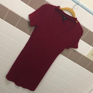 V neck tight dress